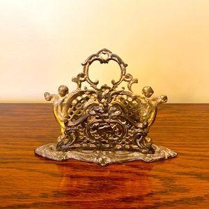 Vintage brass letters holder/organizer